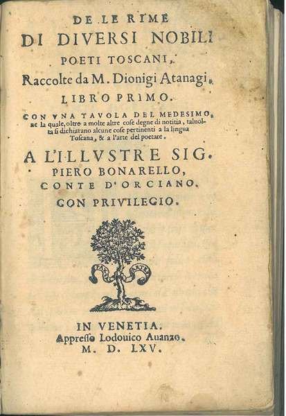 De le rime di diversi nobili poeti toscani, raccolte da …