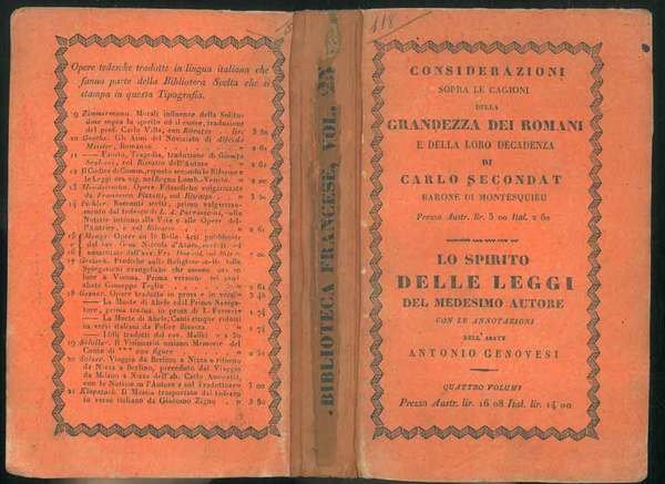 Considerazioni sopra le cagioni della grandezza dè romani e della …