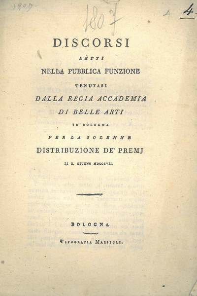 Discorsi letti nella pubblica funzione tenutasi dalla Regia Accademia di …