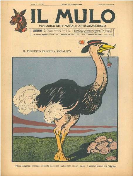 Il Mulo. Periodico settimanale anticanagliesco. 26 luglio 1908. Anno II …