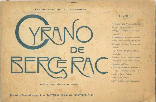 Cyrano de Bergerac. Rivista minima di cultura moderna. Anno ii, …