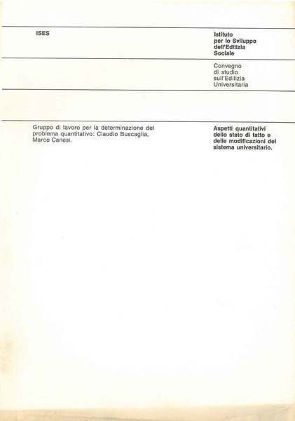 Aspetti quantitativi dello stato di fatto e delle modificazioni del …