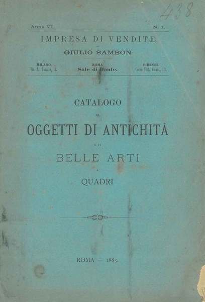 Catalogo della vasta raccolta di antichità greche, etrusche e romane, …