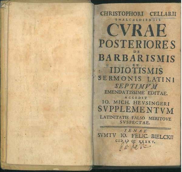 Curae posteriores de barbarismis et idiotismis sermonis latini septimum emendatissime …