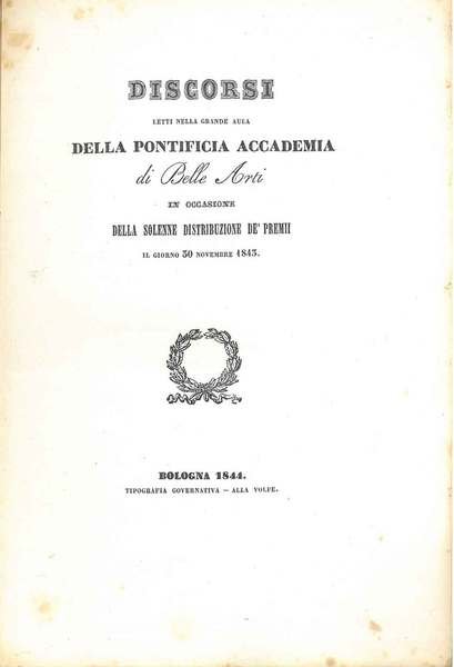 Atti della Pontificia Accademia di belle arti in Bologna per …