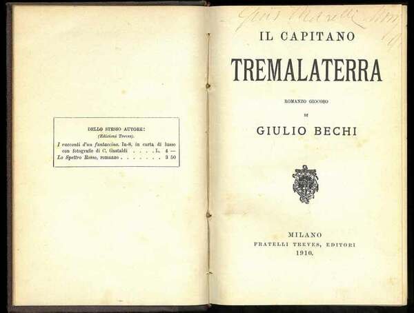 Il capitano Tremalaterra. Romanzo giocoso.
