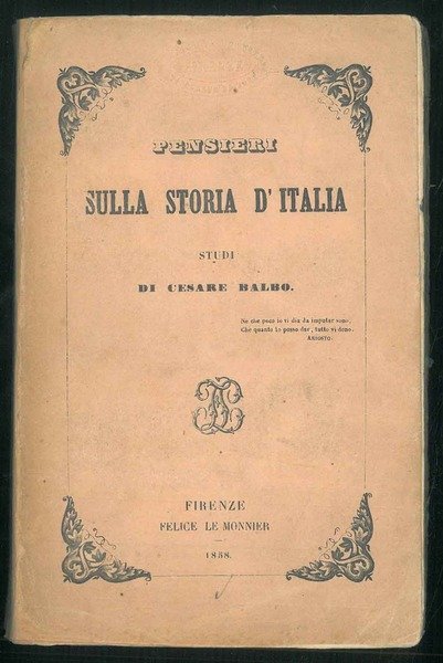 Pensieri sulla storia d'Italia