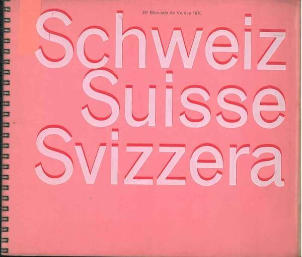 Schweiz Suisse Svizzera. 35° biennale de Venise 1970. Jean-Edouard Augsburger, …