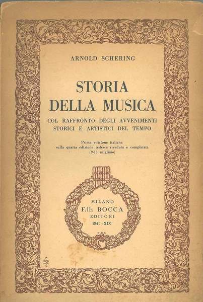 Storia della musica col raffronto degli avvenimenti storici e artistici …