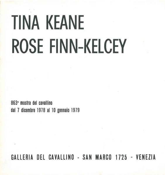Tina Keane, Rose Finn-Kelcey. 863° mostra del cavallino dal 7 …