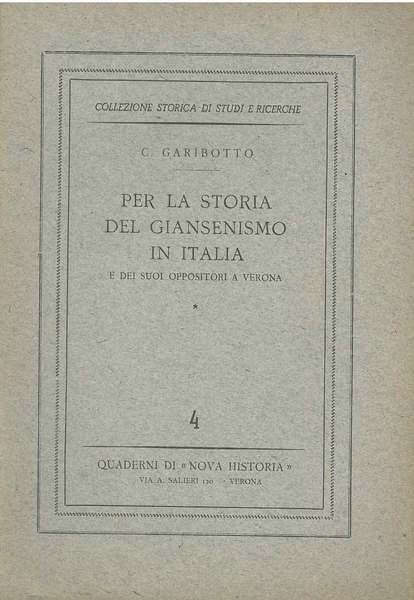 Per la storia del giansenismo in Italia e dei suoi …