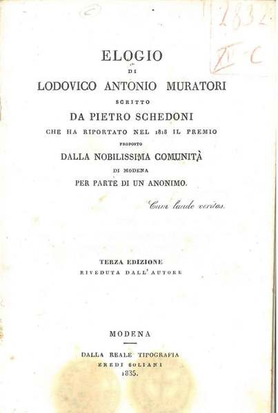 Elogio di Lodovico Antonio Muratori