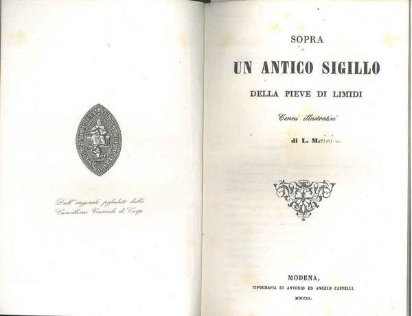 Sopra un antico sigillo della pieve di Limidi. (Soliera)