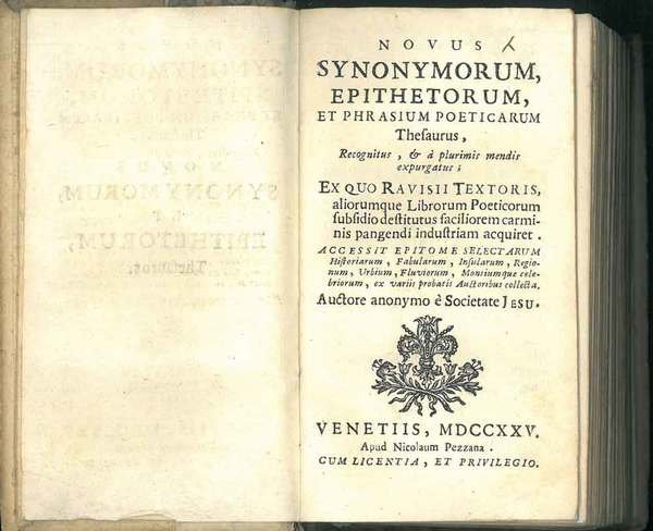 Novus synonymorum, epithetorum, et phrasium poeticarum Thesaurus, recognitus, & à …