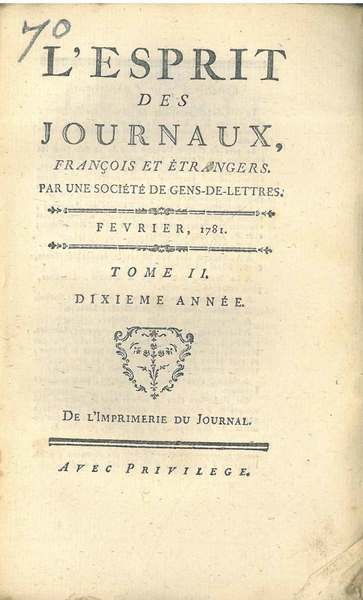L' Esprit des journaux françois et étrangers par une société …