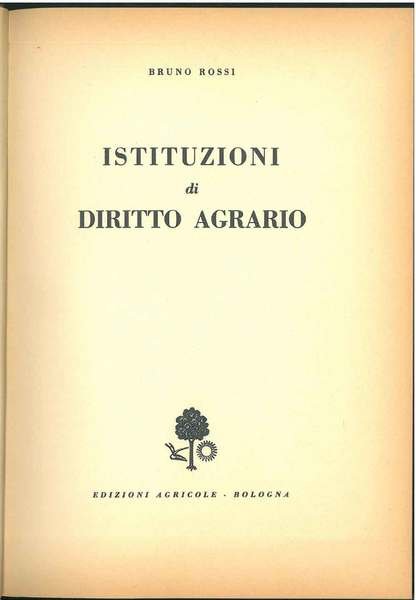 Istituzioni di diritto agrario