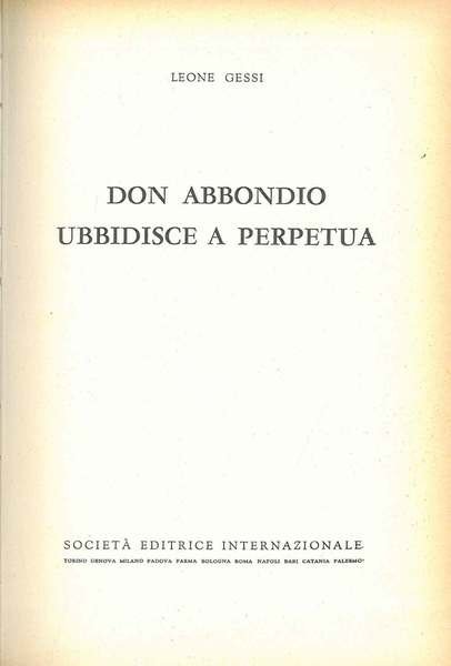 Don Abbondio ubbidisce a Perpetua
