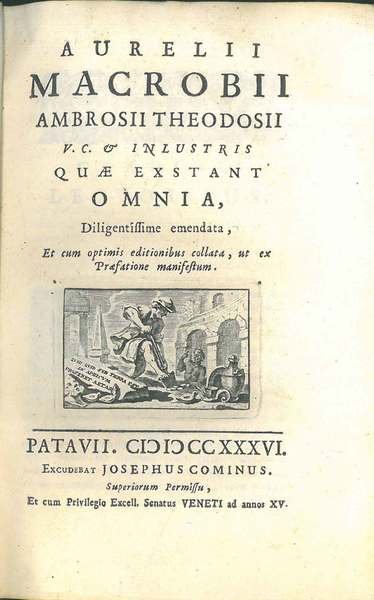Aurelii Macrobii Ambrosii Theodosii V.C. & inlustris quae exstant omnia, …
