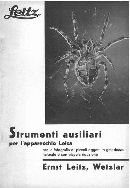 Strumenti ausiliari per l'apparecchio Leica per la fotografia di piccoli …