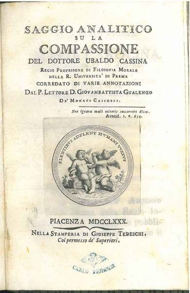 Saggio analitico su la compassione del Dottore Ubaldo Cassina . …