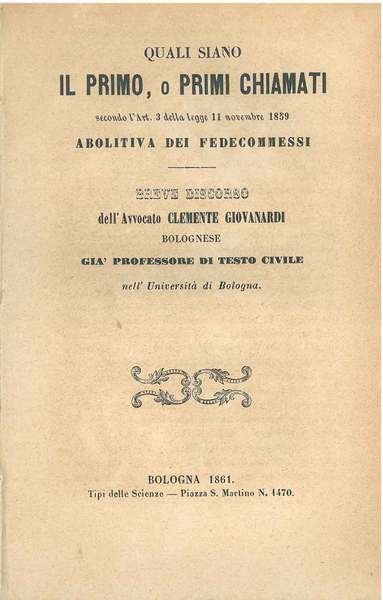Quali siano il primo o i primi chiamati secondo l'Art. …