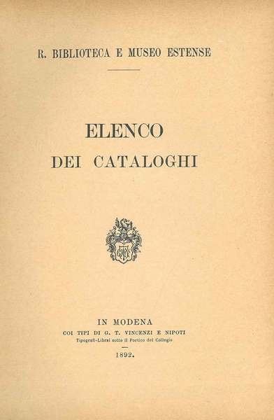 Elenco dei cataloghi