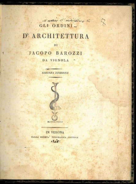 Gli ordini d'architettura.