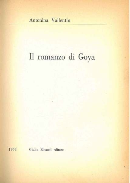 Il romanzo di Goya
