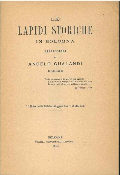 Le lapidi storiche in Bologna