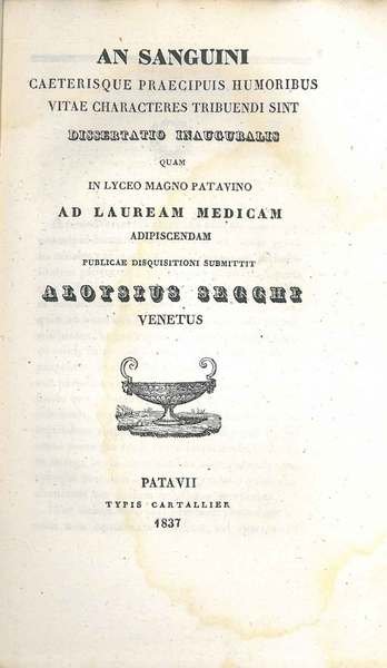 An sanguini caeterisque praecipuis humoribus vitae characteres tribuendi sint dissertatio …