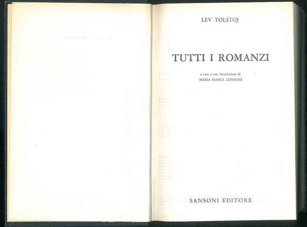 Tutti i romanzi. A cura e con introduzione di M. …