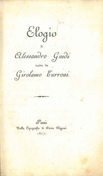 Elogio di Alessandro Guidi