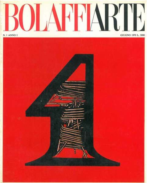 Bolaffiarte Anno I, N. 1. Emilio Scanavino. Riproduzione litoserigrafica (in 2 colori offset e 2 colori serigrafici) espressamente eseguita per il numero1 di Bolaffiarte in 5000 esemplari. (Il nostro non numerato e non firmato)
