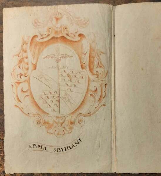 Arma della famiglia Spairani disegnata in color ocra | Immagine Gallery 1