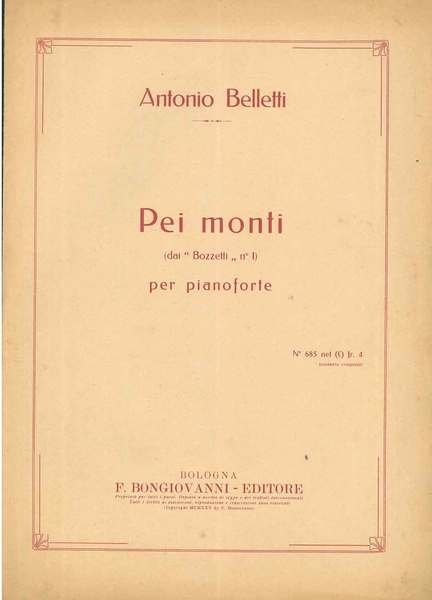 Pei monti. (Dai Bozzetti, n° 1) per pianoforte