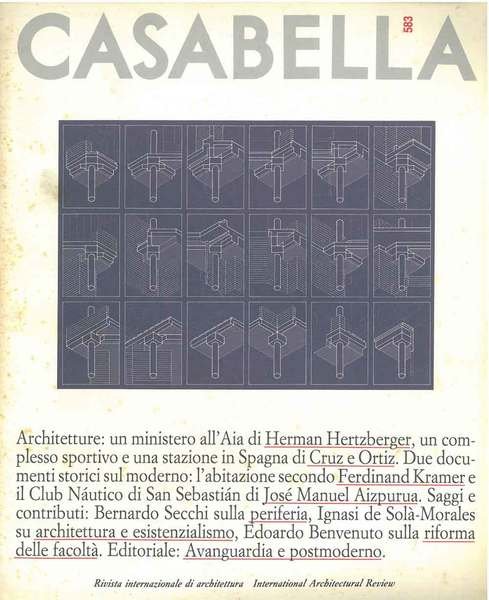 Casabella. Rivista internazionale di architettura. International architectural review. N. 583, …