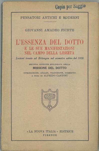 L' essenza del dotto e le sue manifestazioni nel campo …