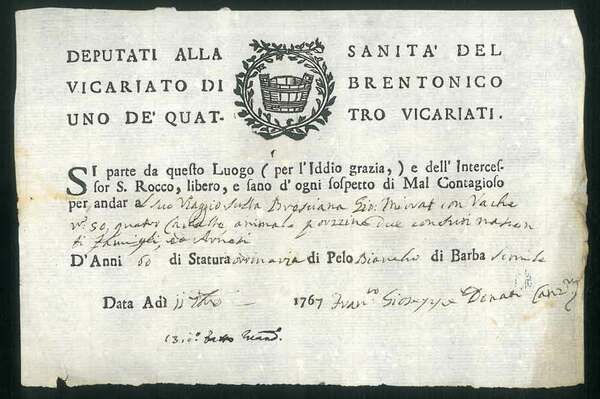 Lasciapassare: Deputati alla sanità del vicariato di Brentonico uno dè …