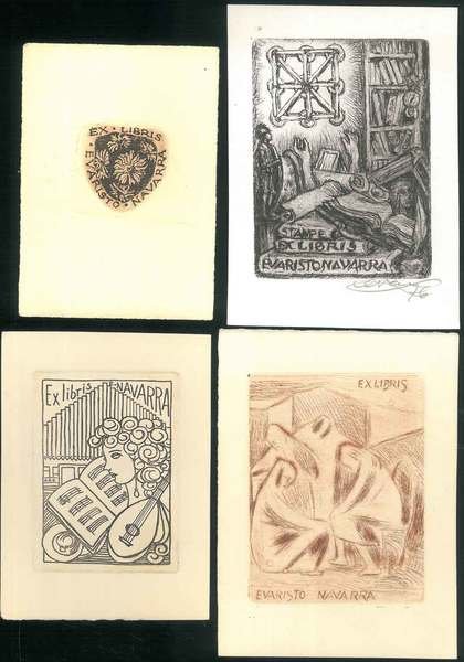 4 Ex Libris per Evaristo Navarra