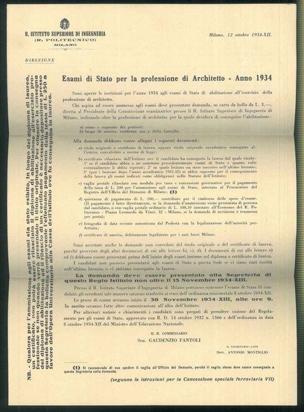 Esami di Stato per la professione di Architetto - Anno …