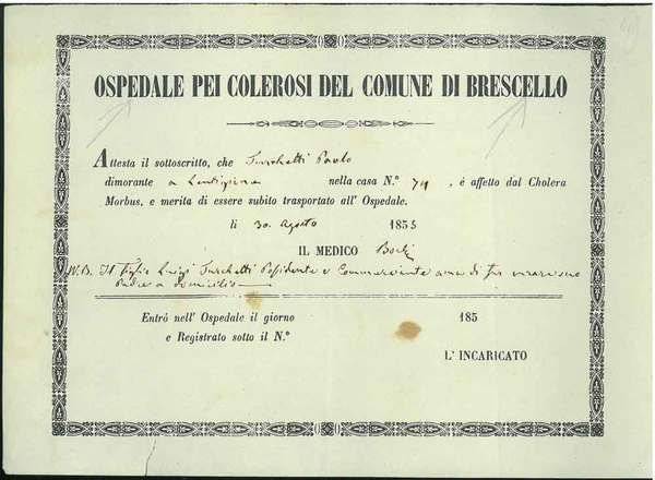 Ospedale pei colerosi del Comune di Brescello