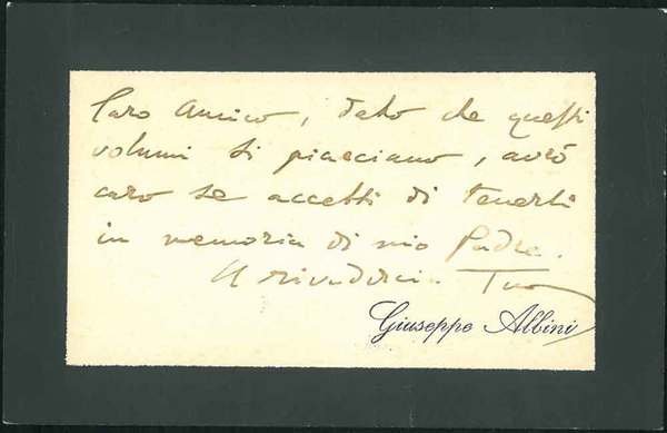 Biglietto intestato listato a lutto (senza data) | Immagine Gallery 1