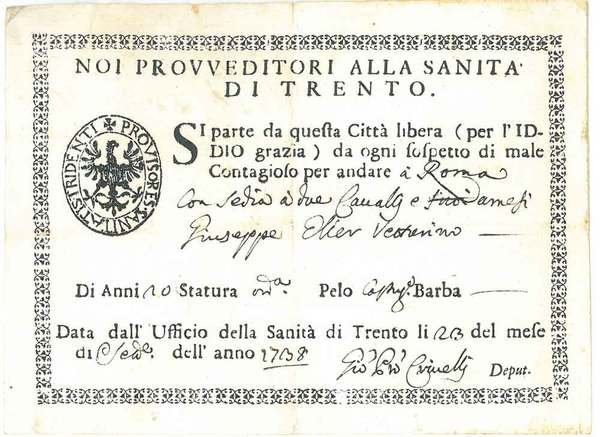Noi provveditori alla sanità di Trento, si parte da questa …
