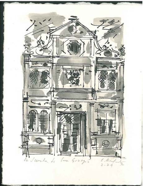 Disegno su cartoncino datato: 2.74