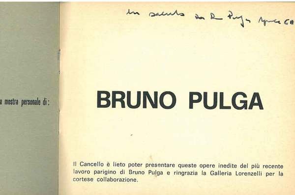 Dedica autografa e manoscritta al frontespizio del catalogo della mostra …