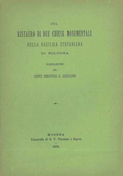 Del restauro di due chiese monumentali nella basilica Stefaniana di …