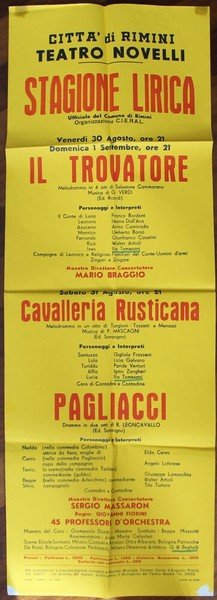 Locandina della stagione lirica del teatro Novelli di Rimini | Immagine Gallery 1