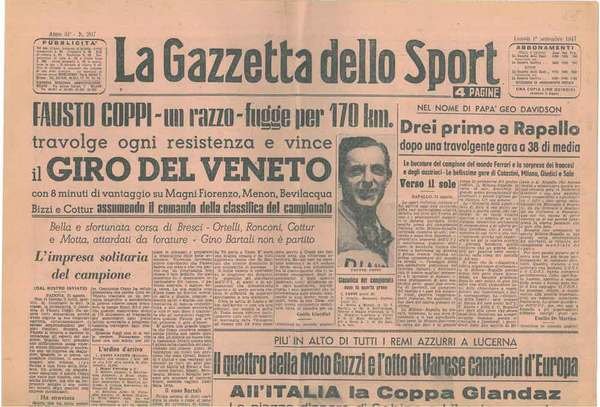 La Gazzetta dello Sport. Anno 51°, n. 207 del 1 …