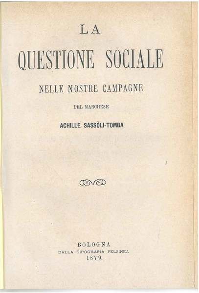 La questione sociale nelle nostre campagne