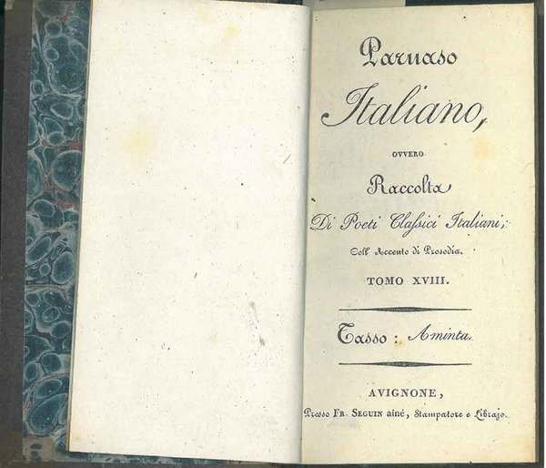 Aminta favola boschereccia di Torquato Tasso coll'accento di prosodia